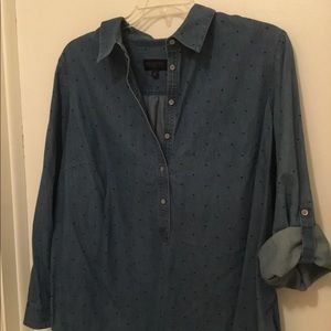Talbots Denim Top, Size 2x